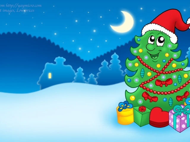 Счастливая ёлка на рождество