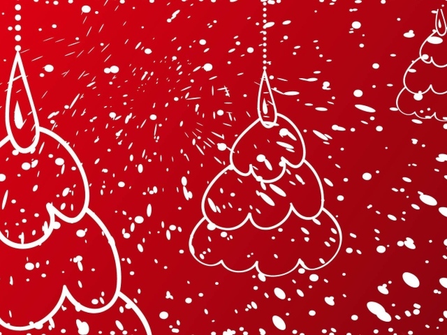 Красно-белая картинка на рождество