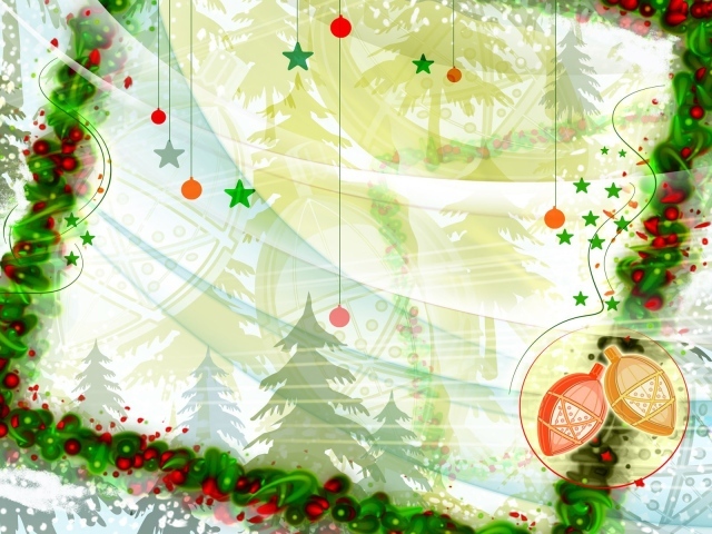 Зимний Рождественский рисунок