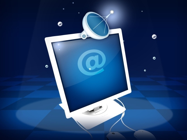 Собака на экране монитора