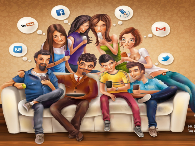Рисунок на тему Социальные сети