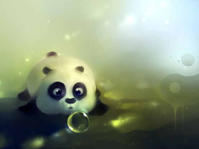 Панда с шариком