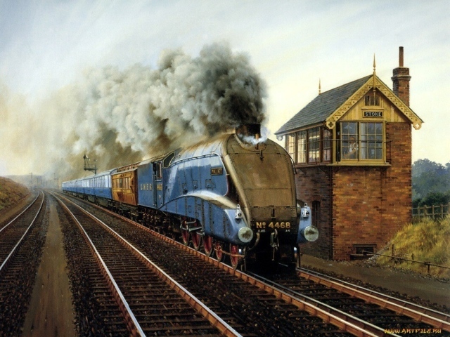 Паровоз у станции