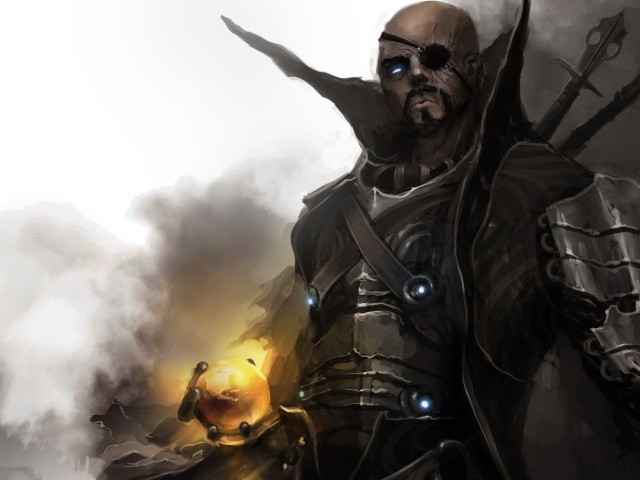 Воин с огненным шаром