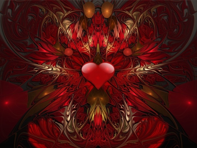 Абстрактный рисунок с сердечком