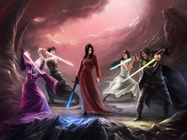 Сказочные воины с мечами