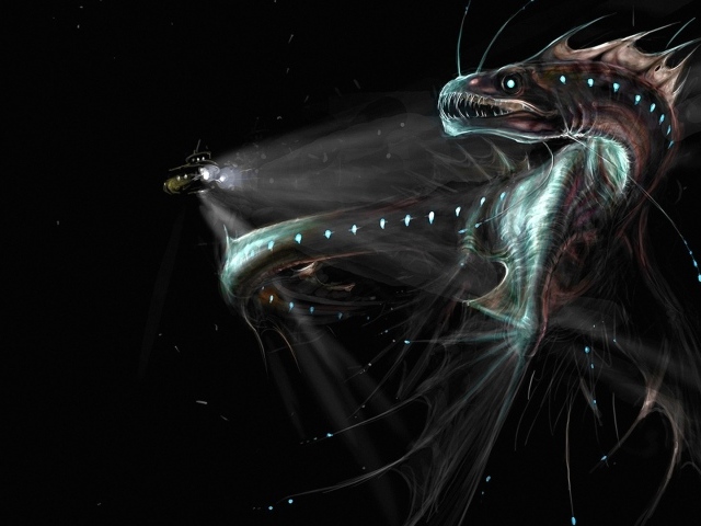 Морской монстр на глубине