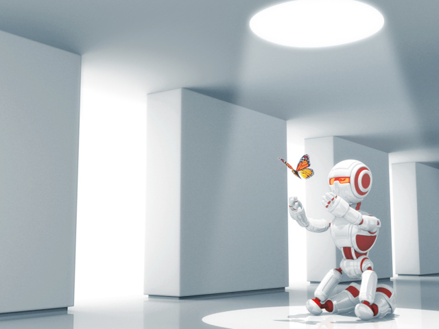 Робот и бабочка