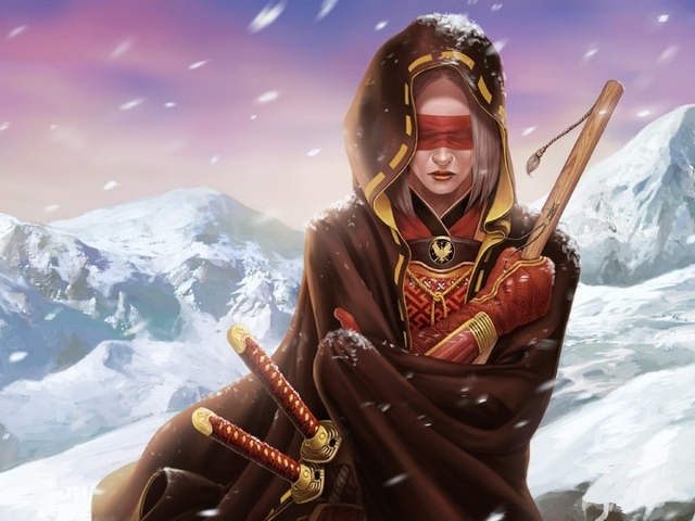 Воин с повязкой на глазах