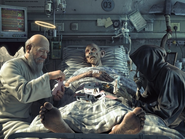 Смерть и ангел играют в карты