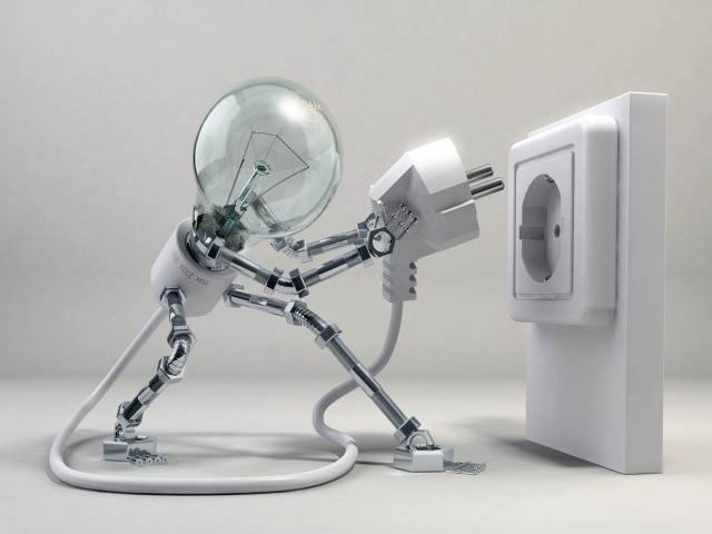 Лампочка включается в розетку