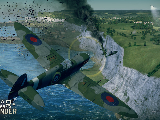 War Thunder американский военный самолет принял удар