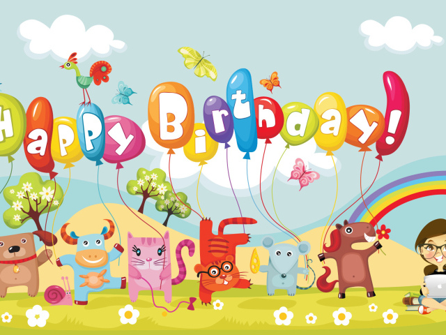 Животные с поздравлением на день рождения