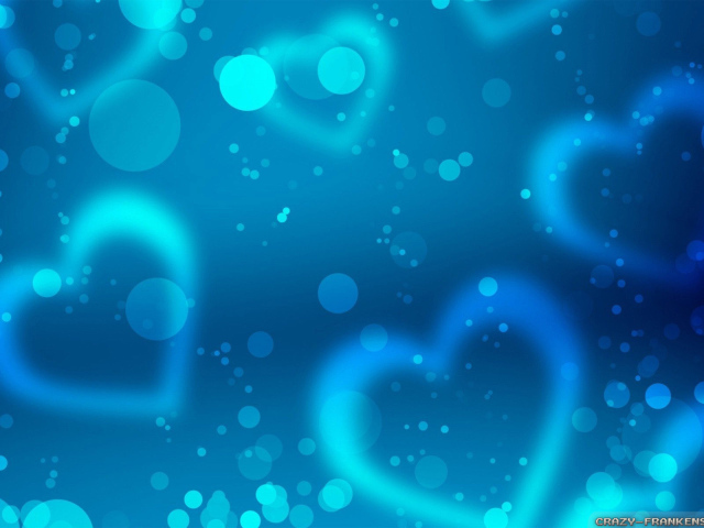 Голубое сердце на день рождения