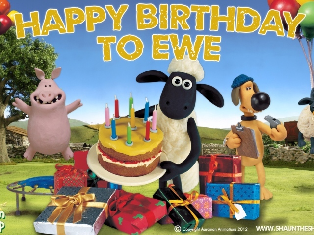 Открытка на День Рождения с животными