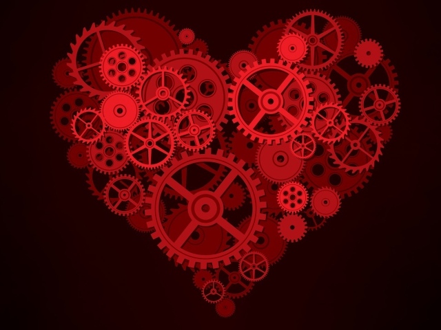 Сердечко из шестеренок