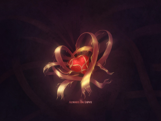 Сердечко в рваных лентах