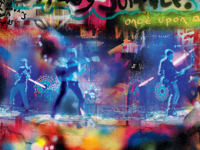 Coldplay стиле граффити