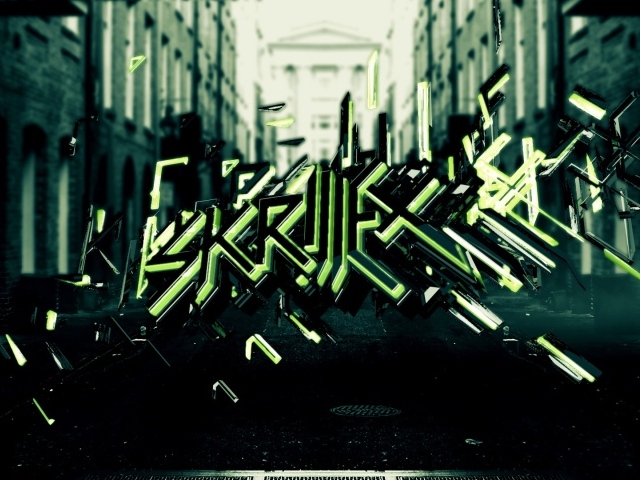 Skrillex зеленый граффити