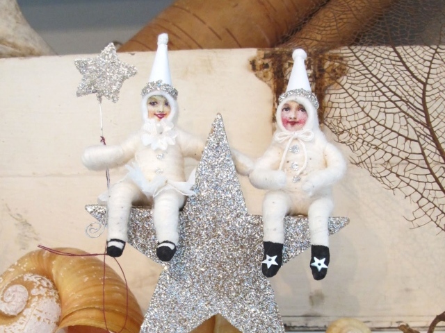 Елочные игрушки из ваты