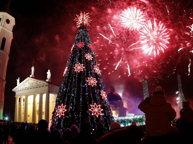 Новогодняя елка в Вильнюсе 2014