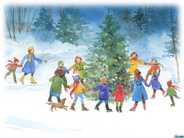 Хоровод вокруг Новогодней елки 2014