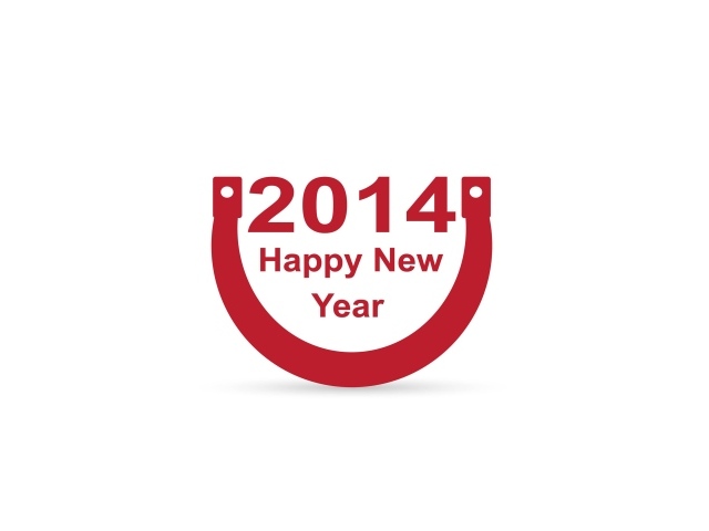 Счастливого нового 2014 года и подкова