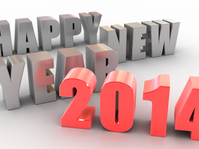 Счастливого Нового Года 2014, объёмный рисунок