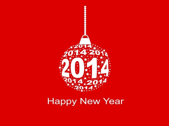 Счастливого Нового Года, красно-белый рисунок