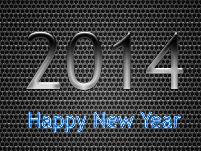 Счастливого нового 2014 года, неоновый цвет
