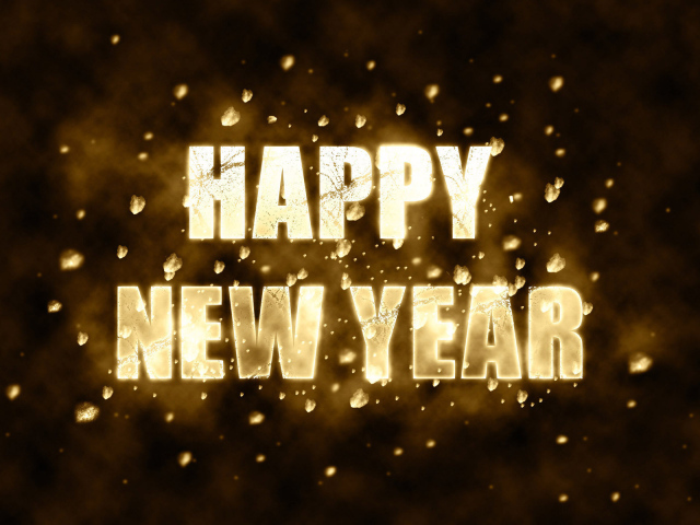 С новым годом, чёрный фон