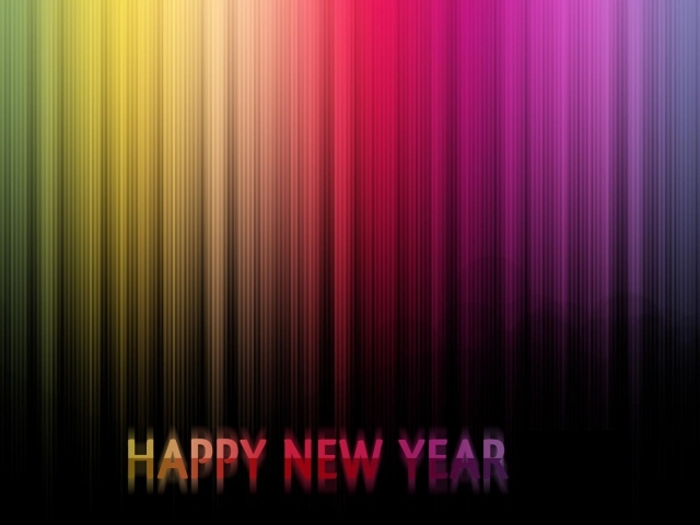 Новый год 2014, разноцветная картинка