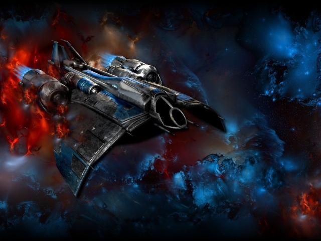 Футуристический рисунок космического корабля