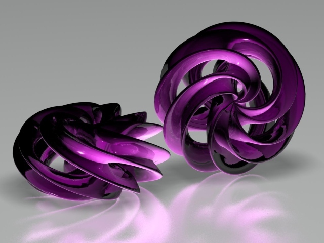Объемные фиолетовые формы