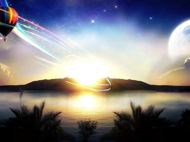 Цифровая графика воздушным шаром