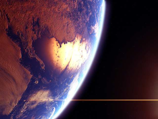 Отражение солнца от океана