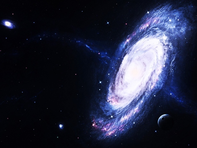 Спиральная галактика в космосе