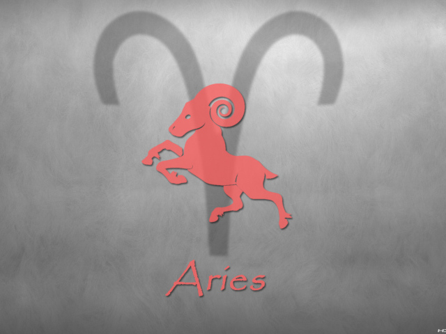 Знак овна на сером фоне