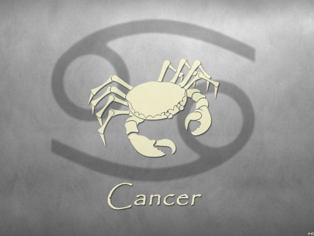 Знак рак на сером фоне 