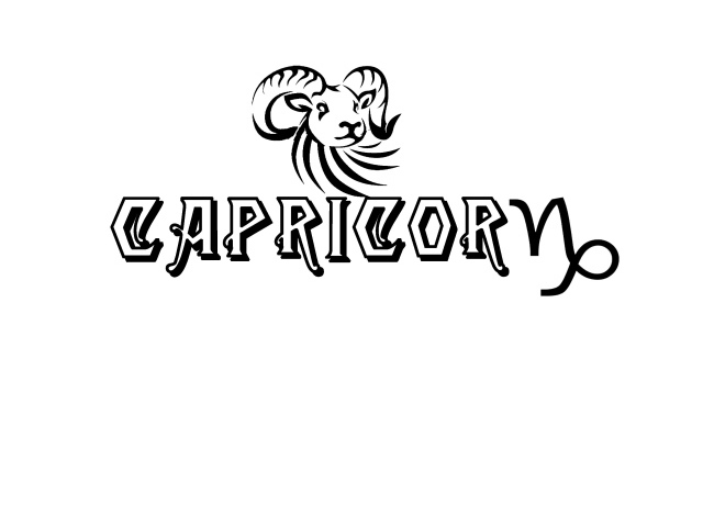 Козерог на белом фоне