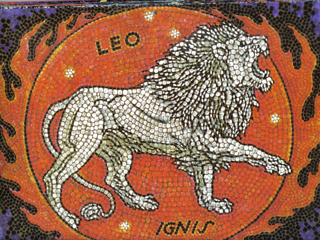 Лев, мозаика