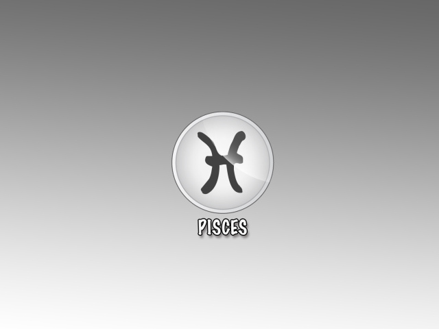 Знак рыбы на сером фоне