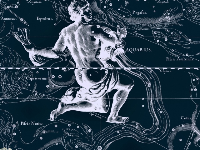 Карта звездного неба, водолей