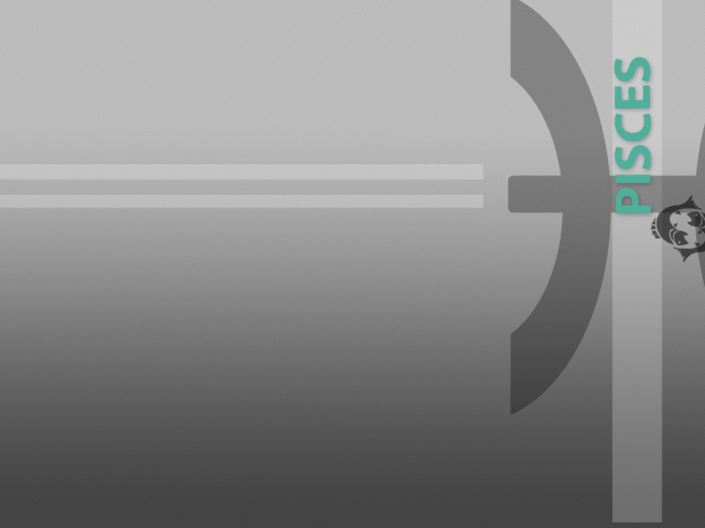 Знак зодиака рыбы, серый фон 