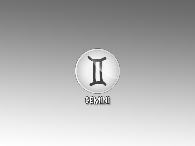 Знак близнецы на сером фоне