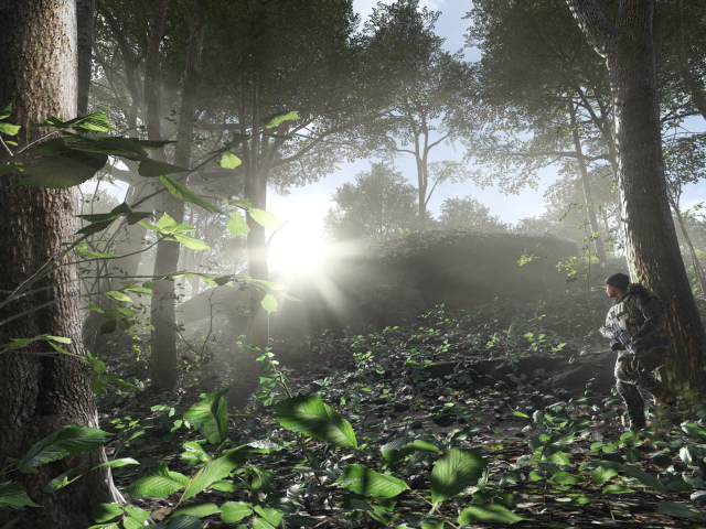 Battlefield 4 солдат в лесу