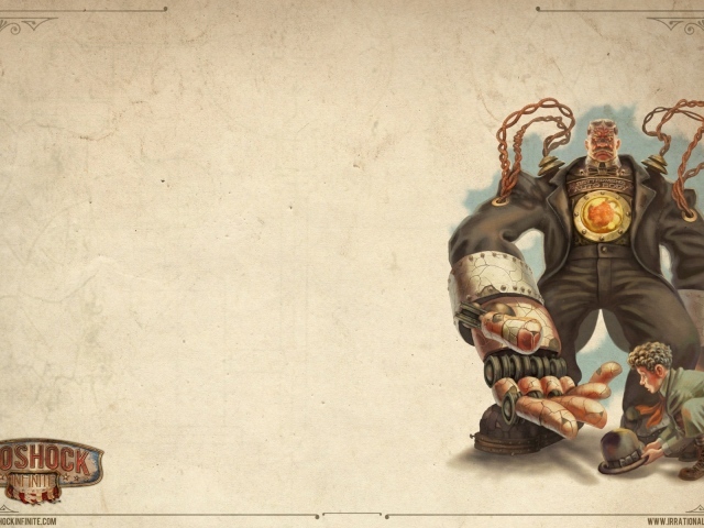 Bioshock Infinite: киборг и мальчик
