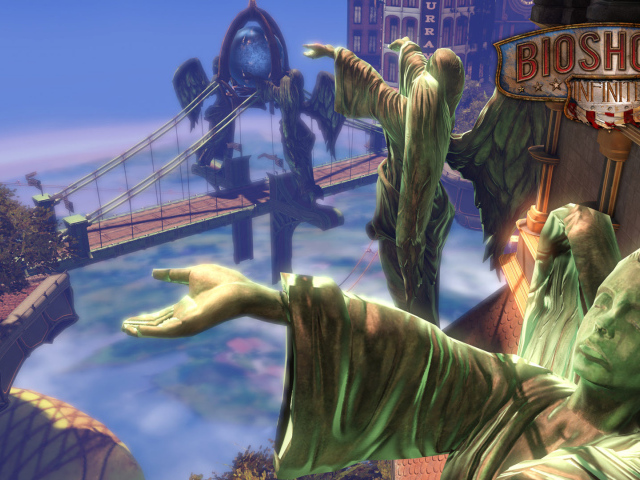 Bioshock Infinite: статуи ангелов