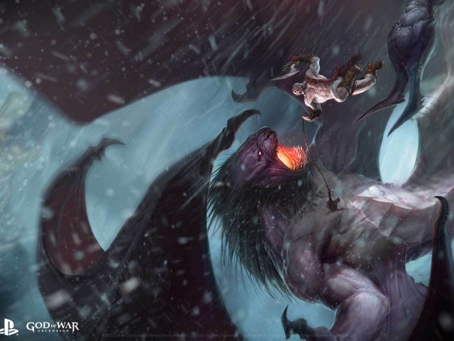 God of War: Ascension: борьба с драконом