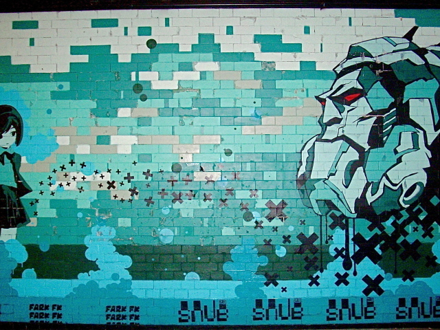 Граффити в стиле аниме